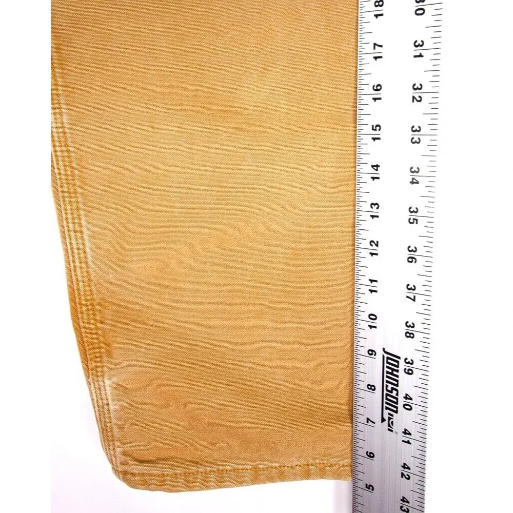 Carhartt Original Dungaree Fit Cargo Work Pants Canvas Tan Size 38 X 32